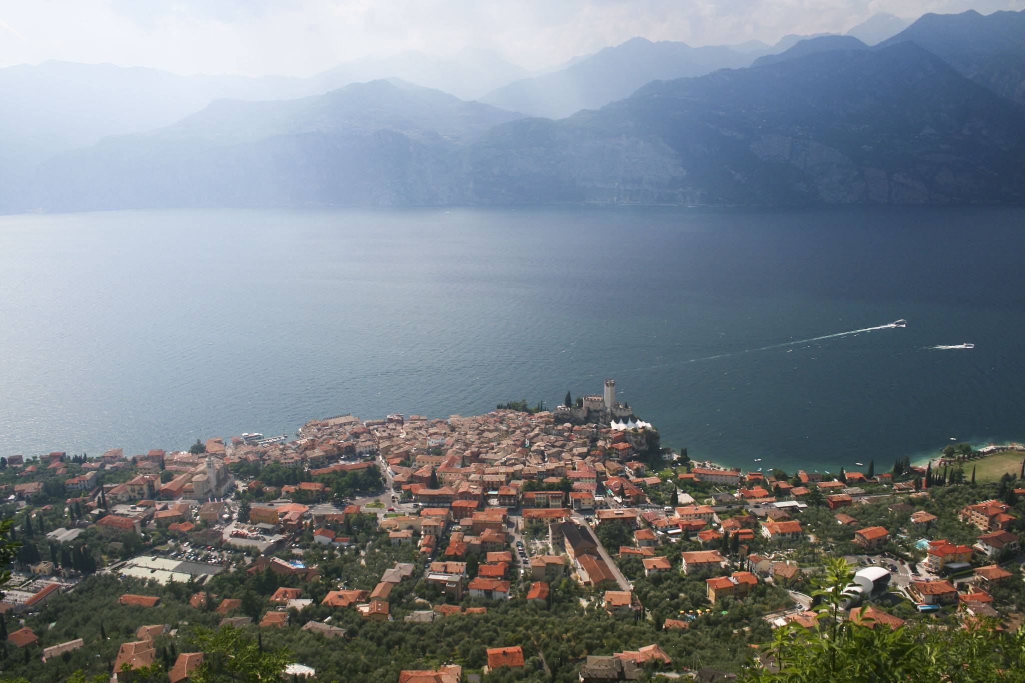 Blick auf Malcesine am Gardasee Blick auf Malcesine am Gardasee
