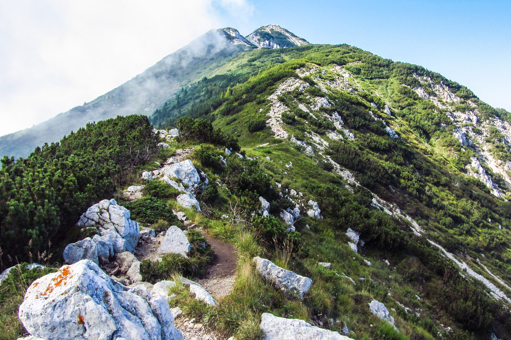 Der Weg zur Cima delle Pozzette Der Weg zur Cima delle Pozzette