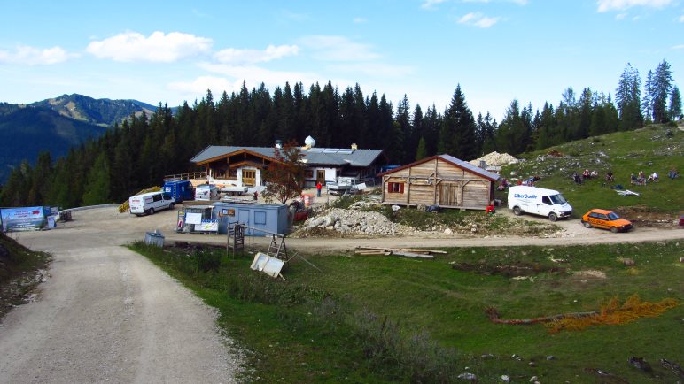 Die Baustelle der Kala-Alm im Oktober 2012