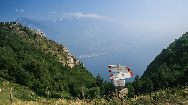 An der Bocca Larici mit fantastischem Blick auf den Gardasee