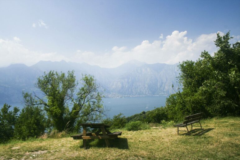 Picknickplatz auf halber Höhe