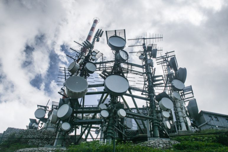 Einige der Antennenanlagen auf dem Wendelstein-Gipfel