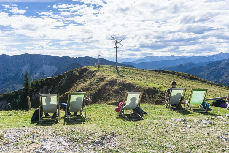 Panoramablick vom Liegestuhl aus