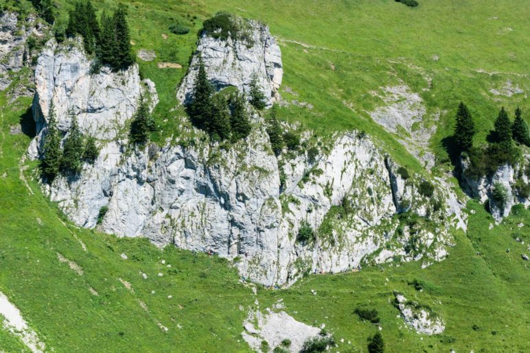 Der Wilderland Kletterfels mit vielen Routen