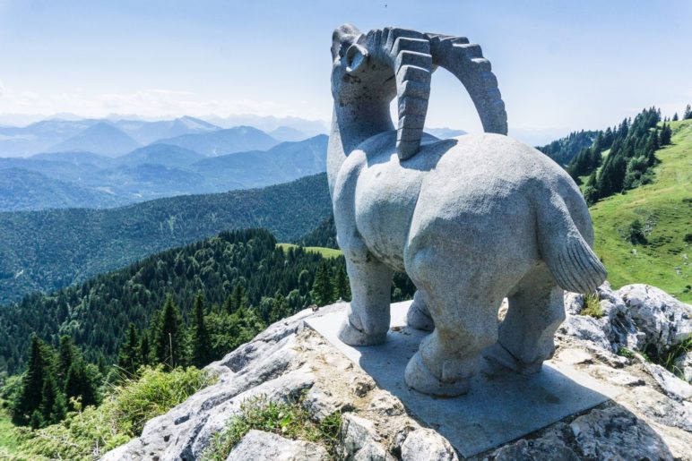 Der Steinbock hat den besten Ausblick auf die Alpenkette