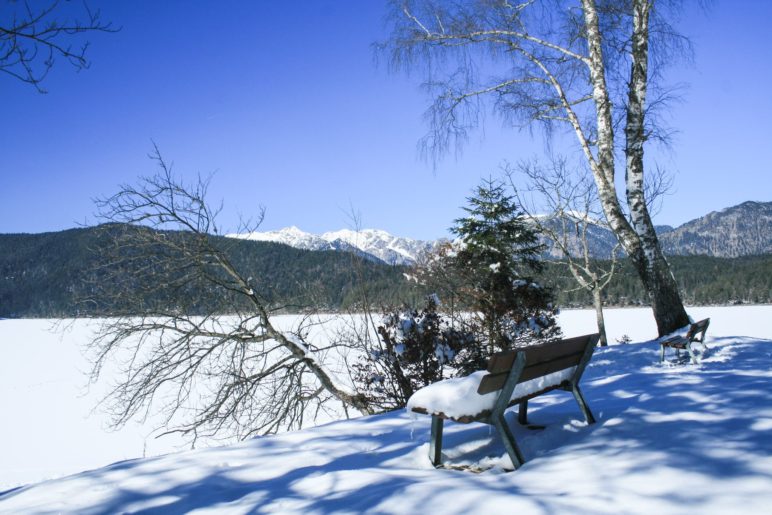 Blick nach Norden vom Eibsee-Südufer