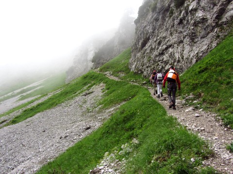 Nach der Leiter, weiter in Richtung Klamml - und Nebel Nach der Leiter, weiter in Richtung Klamml - und Nebel