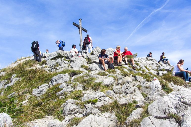 Auf dem Gipfel des Brecherspitz