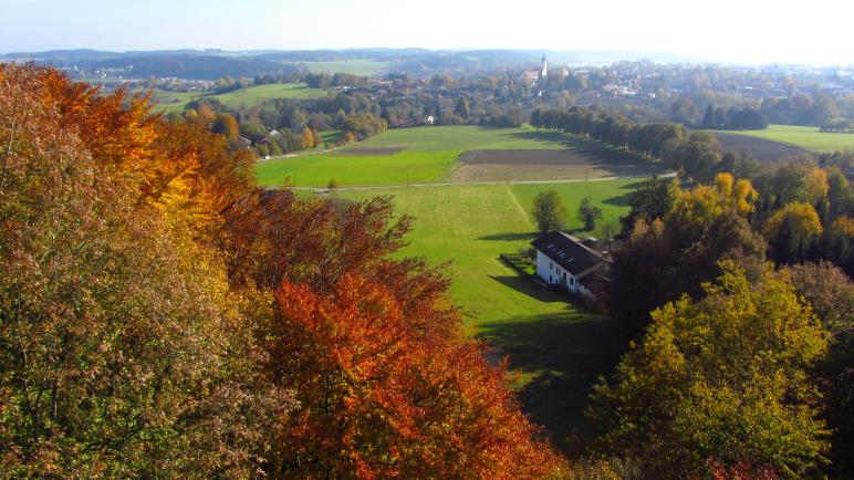 Schöne Aussicht auf Ebersberg, aber heute ohne Alpenblick