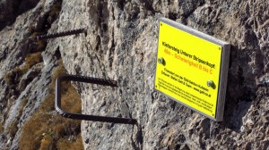 Der Einstieg zum Stripsenkopf-Klettersteig
