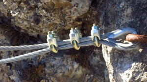 Am Klettersteig-Einstieg