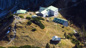 Blick von oben auf das Stripsenjochhaus