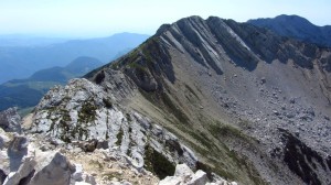 Die Monte-Baldo Gipfel von der Cima Valdritta aus gesehen