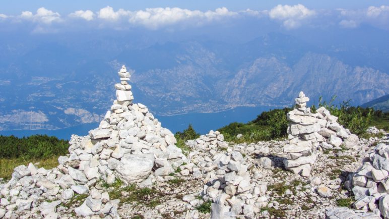 Steinmandl auf dem Weg zur Cima Pozzette