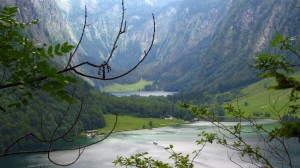 Königssee und Obersee mit der Anlegestelle Salet