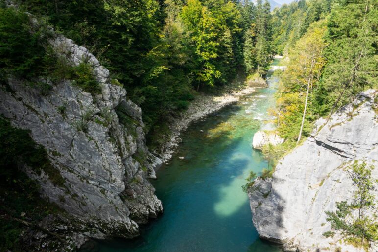 Der Blick von der Brücke nach Norden