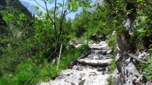 Nach der Klamm erfolgt noch einmal ein Aufstieg, bevor es dann eben zur Hütte geht.