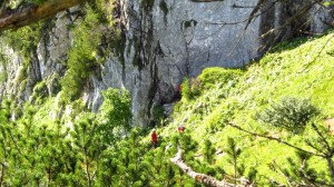 Der Einstieg zum Intersport-Klettersteig