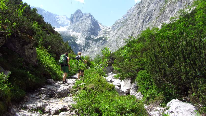 Grandioser Ausblick: Im Höllental, kurz vor der Hütte