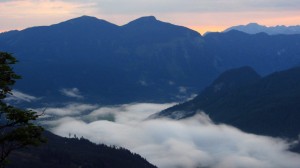 Morgennebel über dem Gosautal