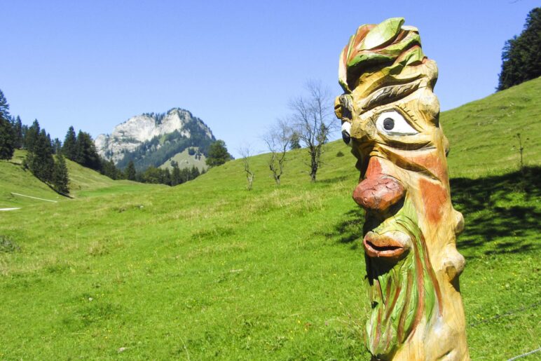 Der Holzmann kurz vor der Hintermoar-Alm