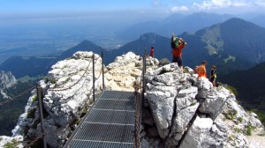 Die Brücke am Kampenwand-Gipfel