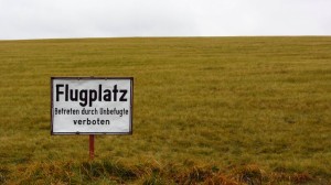 Flugplatz-Schild an der Wasserkuppe