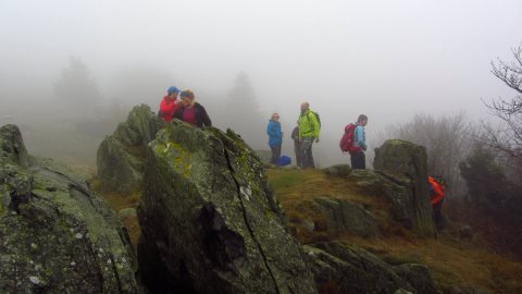 Voller Durchblick - die Bloggerwanderung-Teilnehmer an den Pferdskopf-Klippen