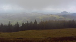 Der Nebel über der Rhön lichtet sich