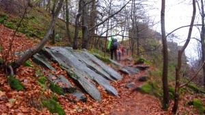 Auf dem Weg zur Milseburg Schutzhütte, immer noch mit Wasserfleck