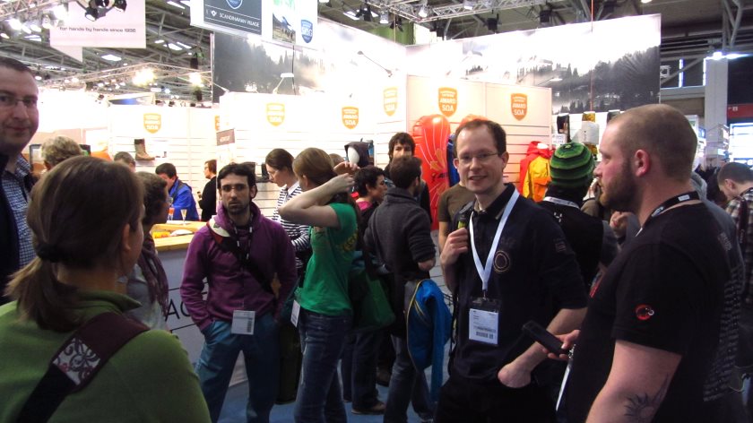 Auf dem ISPO Bloggertreff, von den Bergfreunden organisiert