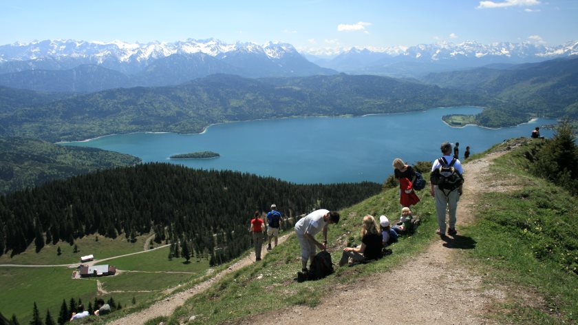 Ein beliebtes Wandergebiet: Jochberg und Jochbergalm Ein beliebtes Wandergebiet: Jochberg und Jochbergalm