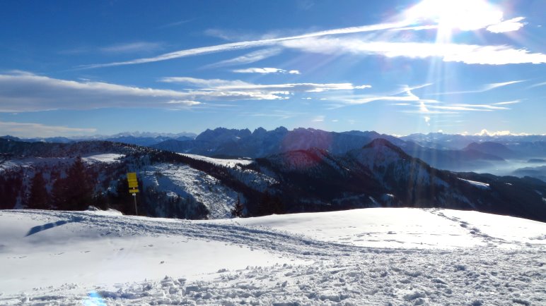 Großartiges Alpenpanorama mit dem Kaisergebirge an der Hochrieshütte