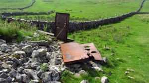 Zielwände der Schußversuche auf der Attermire Rifle Range