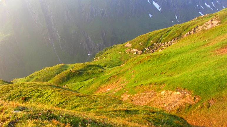 Sonnenaufgang auf der Gleiwitzer Hütte. Absolut wunderbar!