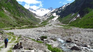 Der Floitenbach in seinem breiten Flußbett