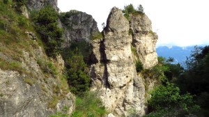 Interessante Felsen im Valle del Signol