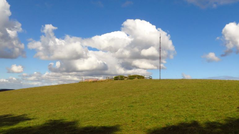 Der Gipfel des Bungsbergs, der höchsten Erhebung von Schleswig-Holstein