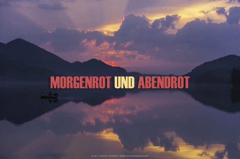 Sonnenuntergang am Fuschlsee, Salzburg. Aus dem Kalender Morgenrot und Abendrot - Foto: Dr. Günter Zöhrer