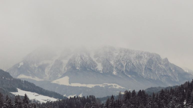 Derr Blick auf das Kaisergebirge, den Zahmen Kaiser. Nochmal werde ich ihn heute nicht sehen können