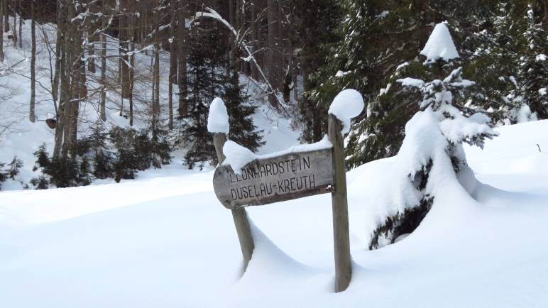 Am Abzweig zum Leonhardstein