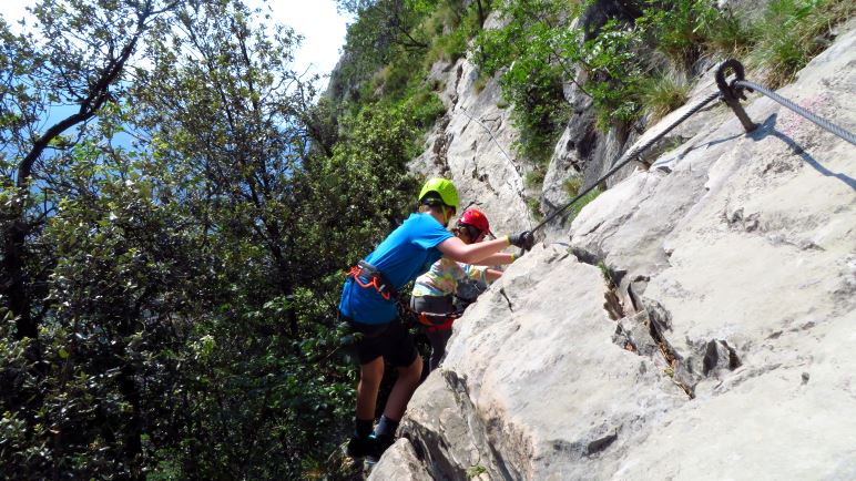 Im Colodri-Klettersteig bei Arco am Gardasee