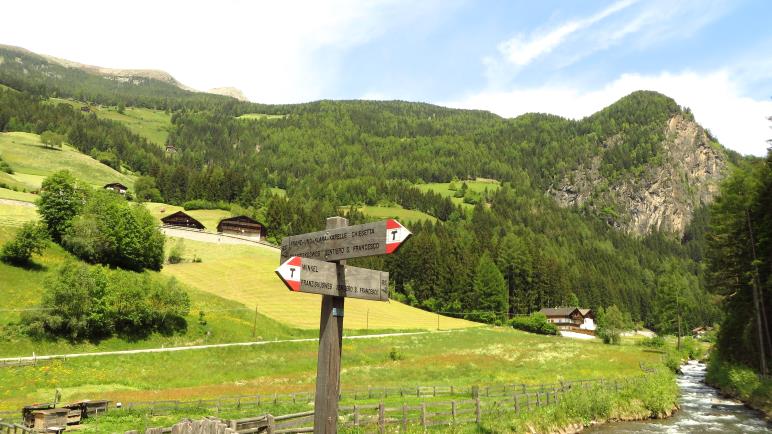 Hier fließt der Reinbach entlang, bevor er wenige Meter später zum Wasserfall wird