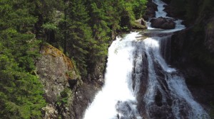 Der zweite Wasserfall der Reinbach-Wasserfälle