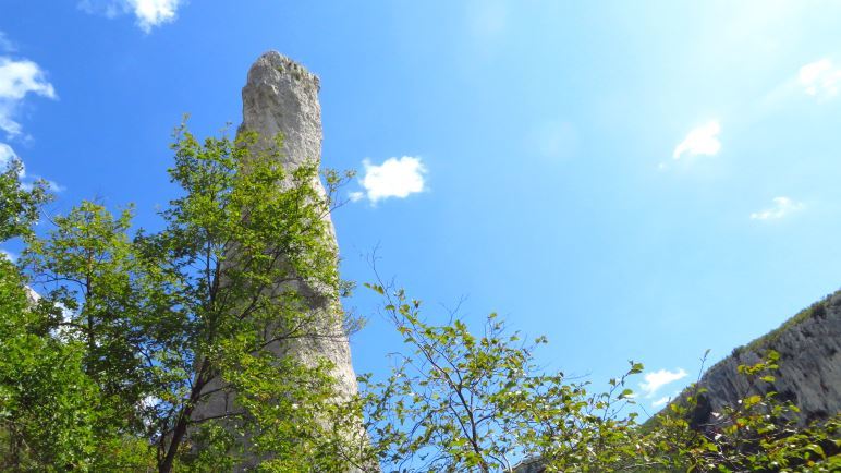 Der Felsturm Kerze, auf Kroatisch Svijeca