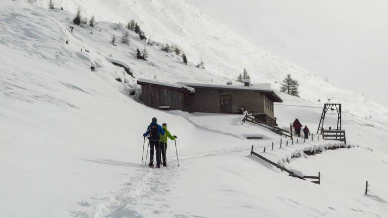 Kurz vor der Moseralm, dem mit 1865 Metern höchten Punkt der Wanderung