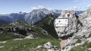 Auf dem Weg vom Carl-von-Stahl-Haus zum Hohen Brett. Berchtesgadener Alpen