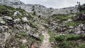 Im Steinernen Meer, kurz hinter dem Funtensee. Irgendwo hier verläuft die Grenze. Berchtesgadener Alpen