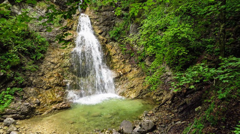 Einer der Wasserfälle in der Schleifmühlenklamm