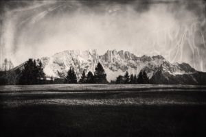 Die Dolomiten - mit Ambrotypie auf Glasplatte fotografiert